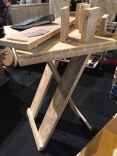 hang/klaptafel gemaakt van gebruikt steigerhout